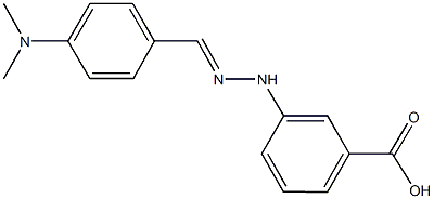 3-{2-[4-(dimethylamino)benzylidene]hydrazino}benzoic acid Struktur