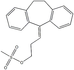 3-(10,11-dihydro-5H-dibenzo[a,d]cyclohepten-5-ylidene)propyl methanesulfonate Struktur