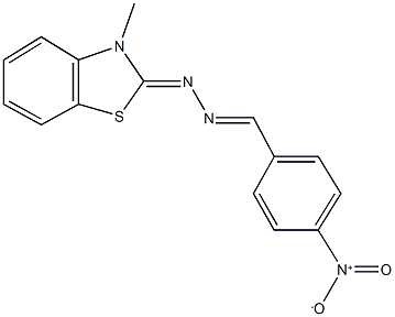 4-nitrobenzaldehyde (3-methyl-1,3-benzothiazol-2(3H)-ylidene)hydrazone Struktur