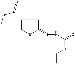 ethyl 2-(4-(methoxycarbonyl)dihydro-2(3H)-thienylidene)hydrazinecarboxylate Struktur