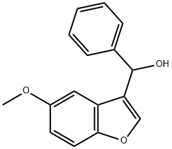 (5-methoxy-1-benzofuran-3-yl)(phenyl)methanol Struktur