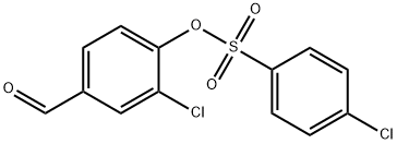 2-chloro-4-formylphenyl 4-chlorobenzenesulfonate Struktur