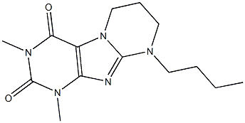 9-butyl-1,3-dimethyl-6,7,8,9-tetrahydropyrimido[2,1-f]purine-2,4(1H,3H)-dione Struktur