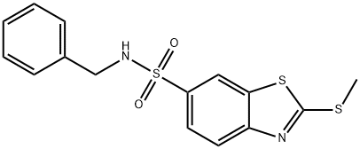 N-benzyl-2-(methylsulfanyl)-1,3-benzothiazole-6-sulfonamide Struktur