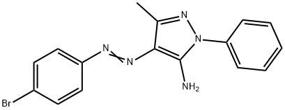 4-[(4-bromophenyl)diazenyl]-3-methyl-1-phenyl-1H-pyrazol-5-amine Struktur