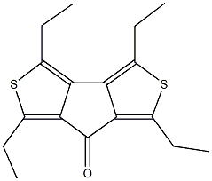 1,3,4,6-tetraethyl-7H-thieno[3',4':3,4]cyclopenta[1,2-c]thiophen-7-one Struktur