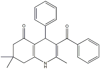 3-benzoyl-2,7,7-trimethyl-4-phenyl-4,6,7,8-tetrahydro-5(1H)-quinolinone Struktur