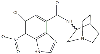 N-(1-azabicyclo[2.2.2]oct-3-yl)-6-chloro-7-nitro-1H-benzimidazole-4-carboxamide Struktur