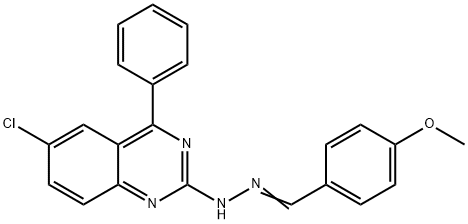 4-methoxybenzaldehyde (6-chloro-4-phenyl-2-quinazolinyl)hydrazone Struktur