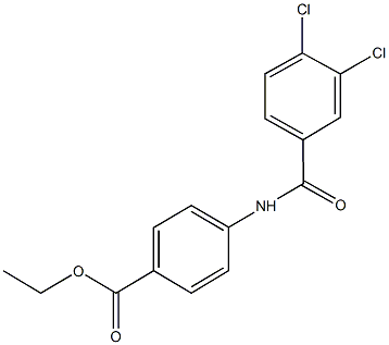 ethyl 4-[(3,4-dichlorobenzoyl)amino]benzoate Struktur