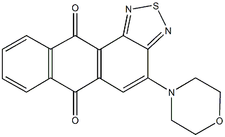 4-(4-morpholinyl)anthra[1,2-c][1,2,5]thiadiazole-6,11-dione Struktur