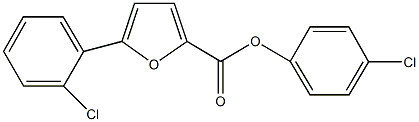 4-chlorophenyl 5-(2-chlorophenyl)-2-furoate Struktur