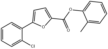 2-methylphenyl 5-(2-chlorophenyl)-2-furoate Struktur