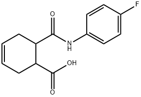 6-[(4-fluoroanilino)carbonyl]-3-cyclohexene-1-carboxylic acid Struktur