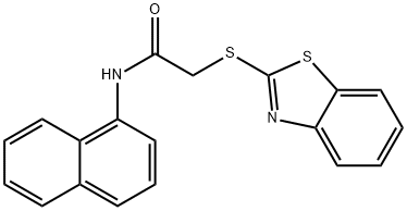 2-(1,3-benzothiazol-2-ylsulfanyl)-N-(1-naphthyl)acetamide Struktur