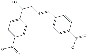 2-({4-nitrobenzylidene}amino)-1-{4-nitrophenyl}ethanol Struktur