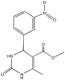 methyl 4-{3-nitrophenyl}-6-methyl-2-oxo-1,2,3,4-tetrahydro-5-pyrimidinecarboxylate Struktur