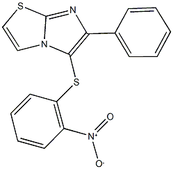 5-({2-nitrophenyl}sulfanyl)-6-phenylimidazo[2,1-b][1,3]thiazole Struktur