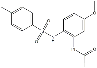 N-(5-methoxy-2-{[(4-methylphenyl)sulfonyl]amino}phenyl)acetamide Struktur