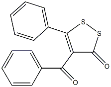 4-benzoyl-5-phenyl-3H-1,2-dithiol-3-one Struktur