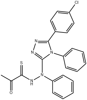 N'-[5-(4-chlorophenyl)-4-phenyl-4H-1,2,4-triazol-3-yl]-2-oxo-N'-phenylpropanethiohydrazide Struktur