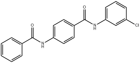 4-(benzoylamino)-N-(3-chlorophenyl)benzamide Struktur