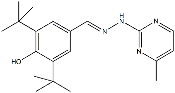 3,5-ditert-butyl-4-hydroxybenzaldehyde (4-methyl-2-pyrimidinyl)hydrazone Struktur