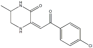 3-[2-(4-chlorophenyl)-2-oxoethylidene]-6-methyl-2-piperazinone Struktur