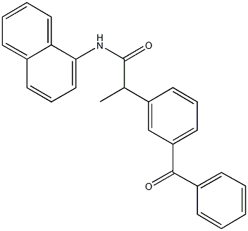 2-(3-benzoylphenyl)-N-(1-naphthyl)propanamide Struktur