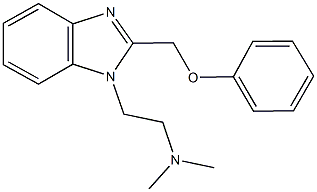 N,N-dimethyl-N-{2-[2-(phenoxymethyl)-1H-benzimidazol-1-yl]ethyl}amine Struktur