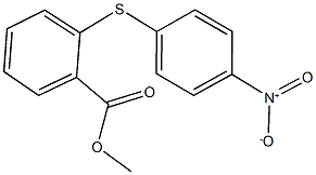 methyl 2-({4-nitrophenyl}sulfanyl)benzoate Struktur