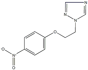 1-(2-{4-nitrophenoxy}ethyl)-1H-1,2,4-triazole Struktur