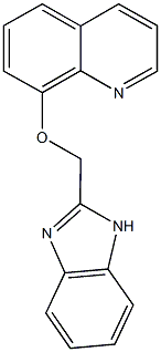 1H-benzimidazol-2-ylmethyl 8-quinolinyl ether Struktur