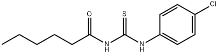 N-(4-chlorophenyl)-N'-hexanoylthiourea Struktur