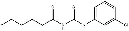 N-(3-chlorophenyl)-N'-hexanoylthiourea Struktur