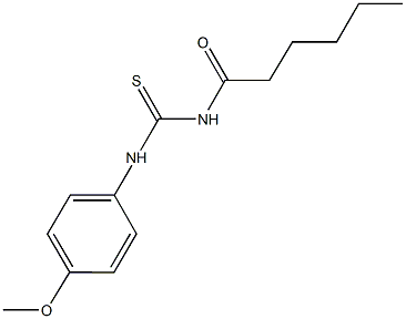 N-hexanoyl-N'-(4-methoxyphenyl)thiourea Struktur