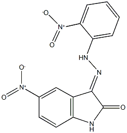 5-nitro-1H-indole-2,3-dione 3-({2-nitrophenyl}hydrazone) Struktur