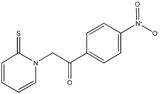 1-{4-nitrophenyl}-2-(2-thioxo-1(2H)-pyridinyl)ethanone Struktur