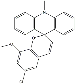 6'-chloro-8'-methoxy-10-methyl-9,10-dihydrospiro[acridine-9,2'-(2'H)-chromene] Struktur