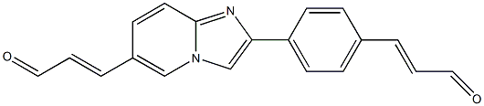 3-{4-[6-(3-oxo-1-propenyl)imidazo[1,2-a]pyridin-2-yl]phenyl}acrylaldehyde Struktur