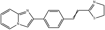 2-{4-[2-(4,5-dihydro-1,3-thiazol-2-yl)vinyl]phenyl}imidazo[1,2-a]pyridine Struktur