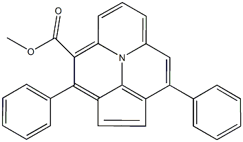 methyl 5,8-diphenylcyclopenta[ij]pyrido[2,1,6-de]quinolizine-4-carboxylate Struktur