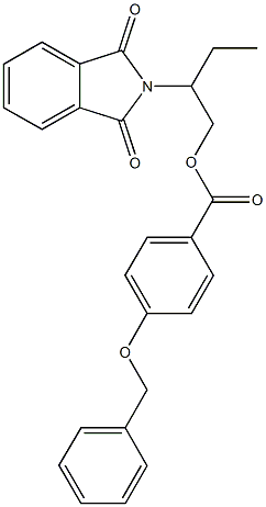 2-(1,3-dioxo-1,3-dihydro-2H-isoindol-2-yl)butyl 4-(benzyloxy)benzoate Struktur