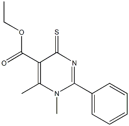 ethyl 1,6-dimethyl-2-phenyl-4-thioxo-1,4-dihydro-5-pyrimidinecarboxylate Struktur