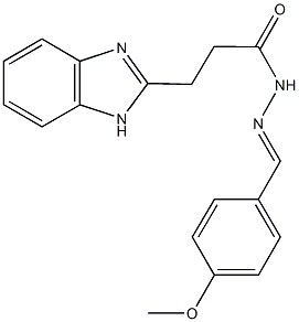 3-(1H-benzimidazol-2-yl)-N'-(4-methoxybenzylidene)propanohydrazide Struktur