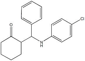 2-[(4-chloroanilino)(phenyl)methyl]cyclohexanone Struktur