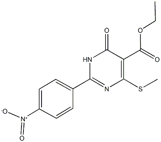 ethyl 2-{4-nitrophenyl}-4-(methylsulfanyl)-6-oxo-1,6-dihydro-5-pyrimidinecarboxylate Struktur