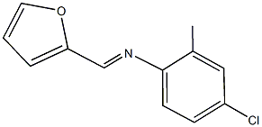 N-(4-chloro-2-methylphenyl)-N-(2-furylmethylene)amine Struktur