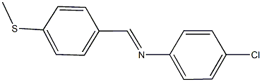 N-(4-chlorophenyl)-N-[4-(methylsulfanyl)benzylidene]amine Struktur