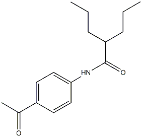 N-(4-acetylphenyl)-2-propylpentanamide Struktur